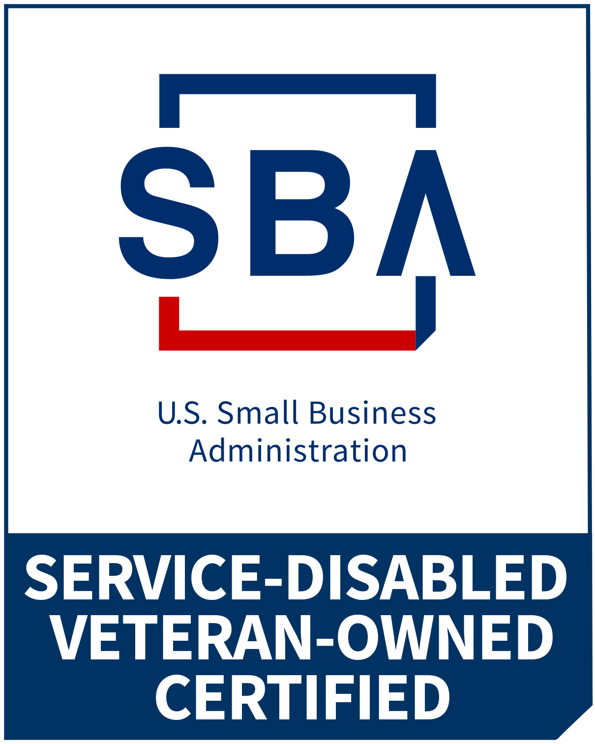U.S. Small Business Administration certified Service-Disabled Veteran-Owned Small Business